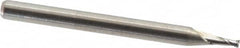 M.A. Ford - 0.055", 0.11" LOC, 1/8" Shank Diam, 1-1/2" OAL, 2 Flute, Solid Carbide Square End Mill - Single End, Uncoated, Spiral Flute, 30° Helix, Centercutting, Right Hand Cut, Right Hand Flute, Series 164 - Benchmark Tooling