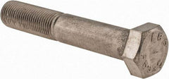 Value Collection - 1/2-20 UNF, 3" Length Under Head Hex Head Cap Screw - Partially Threaded, Grade 18-8 Stainless Steel, Uncoated, 3/4" Hex - Benchmark Tooling