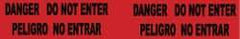 NMC - 1,000' Long x 3" Wide Roll, Polyethylene, Red Barricade Tape - Message: Danger - Do Not Enter - Benchmark Tooling