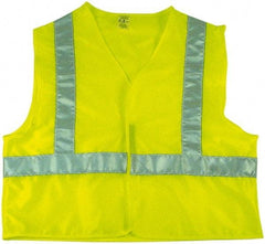 NMC - Size XL High Visibility Lime Mesh General Purpose Vest - Hook & Loop Closure, PVC - Benchmark Tooling