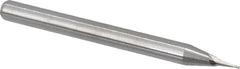 M.A. Ford - 1/64", 0.023" LOC, 1/8" Shank Diam, 1-1/2" OAL, 2 Flute, Solid Carbide Square End Mill - Single End, Uncoated, Spiral Flute, 30° Helix, Centercutting, Right Hand Cut, Right Hand Flute, Series 164 - Benchmark Tooling