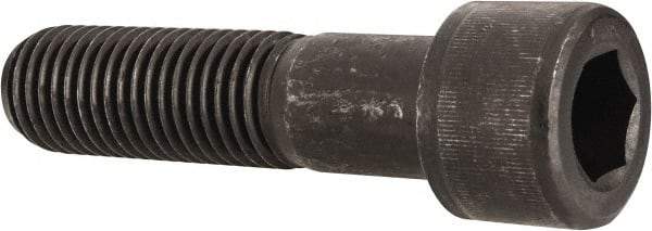 Value Collection - 1-1/8 - 7 UNC Hex Socket Drive, Socket Cap Screw - Alloy Steel, Black Oxide Finish, Partially Threaded, 4-1/2" Length Under Head - Benchmark Tooling