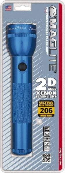 Mag-Lite - Krypton Bulb, 27 Lumens, Industrial/Tactical Flashlight - Blue Aluminum Body, 2 D Batteries Not Included - Benchmark Tooling