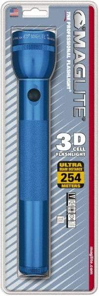 Mag-Lite - Krypton Bulb, 45 Lumens, Industrial/Tactical Flashlight - Blue Aluminum Body, 3 D Batteries Not Included - Benchmark Tooling