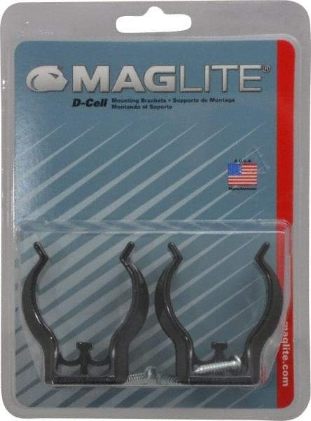 Mag-Lite - Plastic Mounting Bracket - Black, Compatible with Maglite D Batteries - Benchmark Tooling