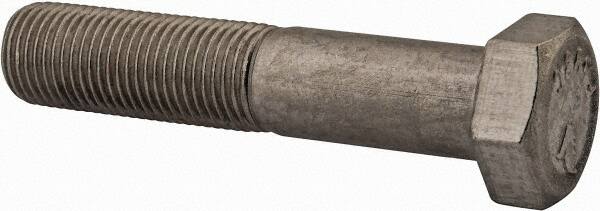 Value Collection - 1/2-20 UNF, 2-1/2" Length Under Head Hex Head Cap Screw - Partially Threaded, Grade 18-8 Stainless Steel, Uncoated, 3/4" Hex - Benchmark Tooling