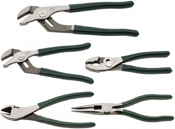 SK - 5 Piece Plier Set - Comes in Kit Roll - Benchmark Tooling