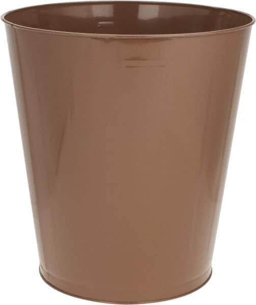 Value Collection - 46 Qt Brown Round Trash Can - Steel, 17" High - Benchmark Tooling