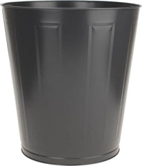 Value Collection - 46 Qt Gray Round Trash Can - Steel, 17" High - Benchmark Tooling