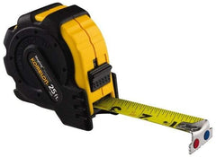 Komelon - 16' x 1" Yellow Blade Tape Measure - 1/16" Graduation, Inch Graduation Style, Yellow/Black Case - Benchmark Tooling