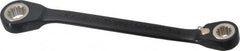 Proto - 7/32" x 9/32" 12 Point Spline Reversible Ratcheting Box Wrench - Double End, 11/16" Head Diam x 1/8" Head Thickness, 4-1/2" OAL, Steel, Black Chrome Finish - Benchmark Tooling