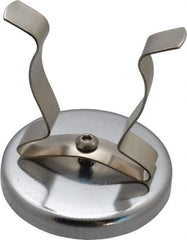 Mag-Mate - 41 Lb Max Pull Force, 2-1/2" Overall Height, 2.63" Diam, Ceramic Cup Magnet - Clamp Style, 1-7/8" Clamp Opening, Chrome Plated - Benchmark Tooling