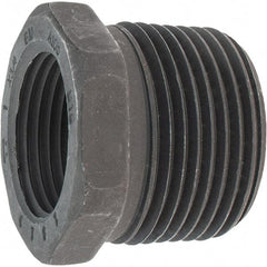 Made in USA - Size 1 x 3/4", Class 3,000, Forged Carbon Steel Black Pipe Hex Bushing - 3,000 psi, Threaded End Connection - Benchmark Tooling