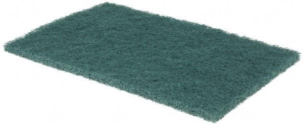 3M - 9" Long x 6" Wide x 0.4" Thick Scouring Pad - Medium-Duty, Green - Benchmark Tooling