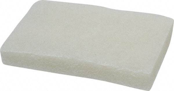 3M - 5" Long x 3-1/2" Wide x 3/4" Thick Scouring Pad - Light-Duty, White - Benchmark Tooling