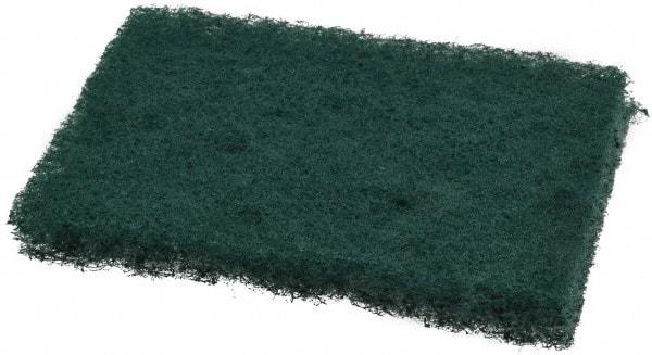 3M - 4-1/2" Long x 3" Wide x 0.8" Thick Scouring Pad - Medium-Duty, Green - Benchmark Tooling