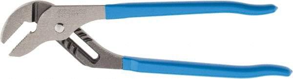 Channellock - 12" OAL, 2-1/4" Max Capacity, 7 Position Tongue & Groove Pliers - Standard Straight Jaws, Standard Head, Plastic Dipped Handles - Benchmark Tooling