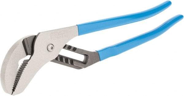 Channellock - 16" OAL, 4-1/4" Max Capacity, 8 Position Tongue & Groove Pliers - Standard Straight Jaws, Standard Head, Plastic Dipped Handles - Benchmark Tooling