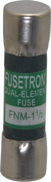 Cooper Bussmann - 250 VAC, 1.5 Amp, Time Delay General Purpose Fuse - Fuse Holder Mount, 1-1/2" OAL, 10 at 125 V kA Rating, 13/32" Diam - Benchmark Tooling