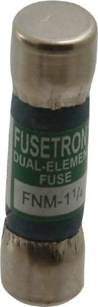 Cooper Bussmann - 250 VAC, 1.25 Amp, Time Delay General Purpose Fuse - Fuse Holder Mount, 1-1/2" OAL, 10 at 125 V kA Rating, 13/32" Diam - Benchmark Tooling