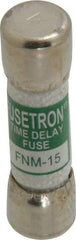 Cooper Bussmann - 250 VAC, 15 Amp, Time Delay General Purpose Fuse - Fuse Holder Mount, 1-1/2" OAL, 10 at AC kA Rating, 13/32" Diam - Benchmark Tooling