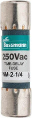 Cooper Bussmann - 250 VAC, 2.25 Amp, Time Delay General Purpose Fuse - Fuse Holder Mount, 1-1/2" OAL, 10 at 125 V kA Rating, 13/32" Diam - Benchmark Tooling