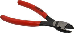 Knipex - 7" OAL, 7/64" Capacity, Diagonal Cutter - 1" Jaw Length x 1" Jaw Width, Oval Head, Plastic Coated Handle - Benchmark Tooling