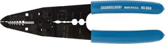 Channellock - 22 to 10 AWG Capacity Wire Stripper/Crimper - 8-1/4" OAL, Plastic Cushion Handle - Benchmark Tooling