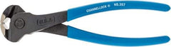 Channellock - 7-1/2" OAL, End Cutting Pliers - #00-1/4 Capacity, 0.35" Jaw Length x 1.18" Jaw Width, Plastic Dipped Handle - Benchmark Tooling