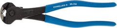 Channellock - 8" OAL, End Cutting Pliers - 11/32" Jaw Length x 1-19/32" Jaw Width, Plastic Dipped Handle - Benchmark Tooling