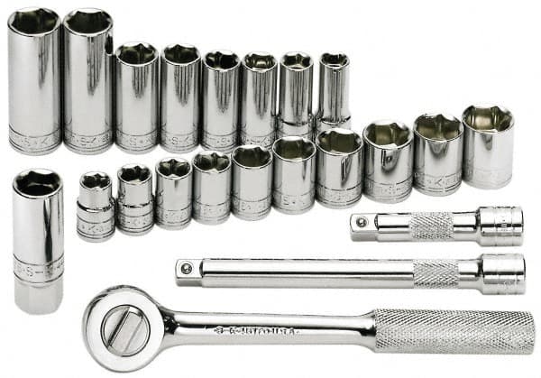 SK - 22 Piece 3/8" Drive Deep Well Socket Set - Benchmark Tooling