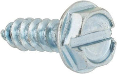 Value Collection - #7 Hex Washer Head Slotted Sheet Metal Screw - Steel, 1/2" Length Under Head, Grade 2 - Benchmark Tooling