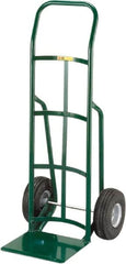 Little Giant - 800 Lb Capacity 47" OAH Hand Truck - 12 x 14" Base Plate, Continuous Handle, Steel, Full Pneumatic Wheels - Benchmark Tooling
