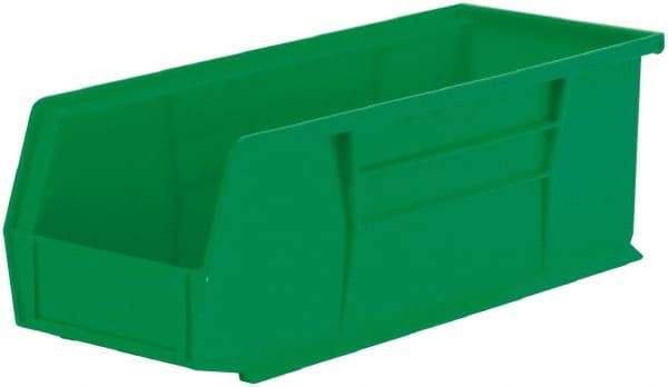 Akro-Mils - 50 Lb. Load Capacity, 14-3/4" Deep, Green Polymer Hopper Stacking Bin - 5" High x 5-1/2" Wide x 14-3/4" Long - Benchmark Tooling