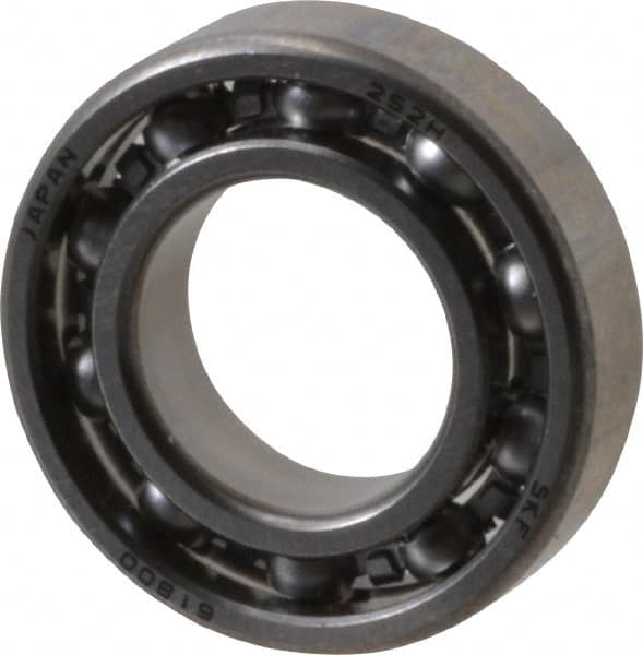 SKF - 10mm Bore Diam, 19mm OD, Open Thin Section Radial Ball Bearing - 5mm Wide, 1 Row, Round Bore, 132 Lb Static Capacity, 310 Lb Dynamic Capacity - Benchmark Tooling