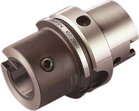 Seco - Graflex 5 System Size, HSK63A Taper, Modular Tool Holding System Adapter - 3-15/16" Projection, 5.196" OAL, Through Coolant - Exact Industrial Supply