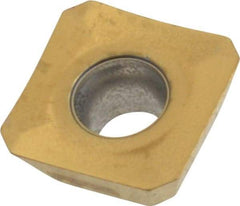 Seco - SEEX09T3 M05 Grade F40M Carbide Milling Insert - TiAlN/TiN Finish, 0.156" Thick, 3/8" Inscribed Circle - Benchmark Tooling