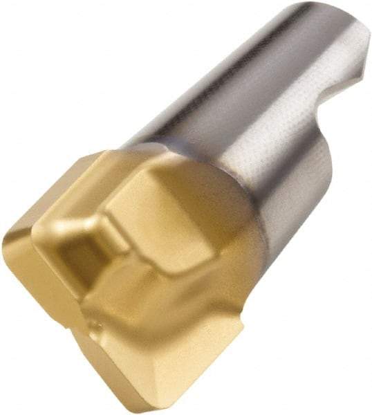 Seco - MM08 MD03 Grade F30M Carbide End Milling Tip Insert - 2 Flutes, 0.315" Cutting Diam, 0.216" Depth of Cut, 0.268" Extension, 0.016" Cnr Rad - Benchmark Tooling