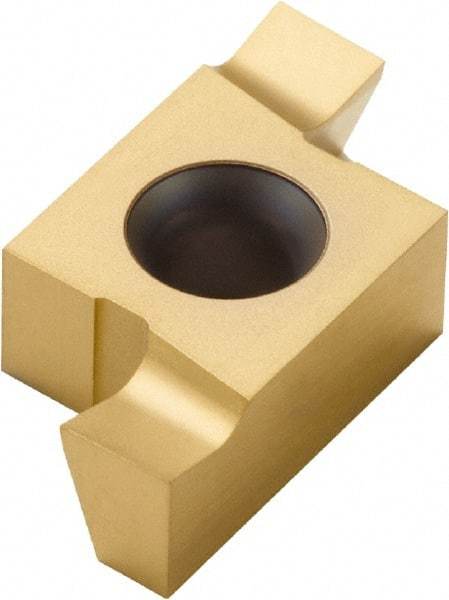 Seco - 144014EA FA Grade CP500, 4mm Cutting Width Carbide Grooving Insert - 4mm Max Depth of Cut, Left Hand, TiAlN/TiN Finish - Benchmark Tooling