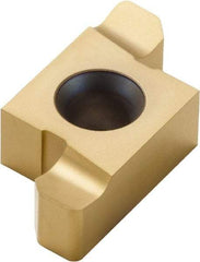 Seco - 202020ER Grade CP500, 4.5mm Cutting Width Carbide Grooving Insert - Right Hand, 1mm Corner Radius, TiAlN/TiN Finish - Benchmark Tooling