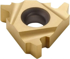 Seco - 142414NR DY Grade CP500, 3.3mm Cutting Width Carbide Grooving Insert - 2mm Max Depth of Cut, Right Hand, 0.5mm Corner Radius, TiAlN/TiN Finish - Benchmark Tooling
