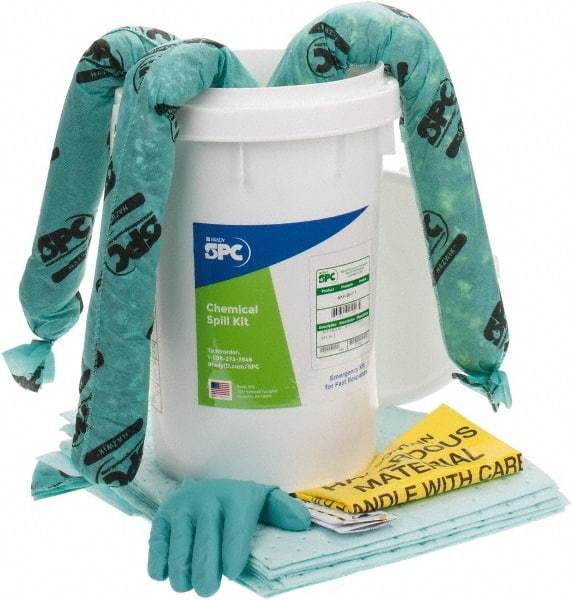 Brady SPC Sorbents - 6 Gal Capacity Hazardous Materials Spill Kit - 6.5 Gal Bucket - Benchmark Tooling