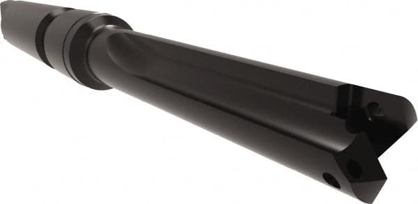 Allied Machine and Engineering - Series 1, 18mm Max Diam, 3MT Taper Shank, Straight Flute Spade Drill - 2-3/4" Max Depth, 3-7/8" Body Length, 7-3/4" OAL, Short Length, Through Coolant - Benchmark Tooling