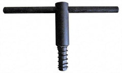 Gibraltar - 6" Chuck Diam Compatibility, Lathe Chuck Key - Compatible with 3-Jaw Chucks, Self Ejecting, 3.35" Body Length, 0.393" Actual Key Square Size - Benchmark Tooling