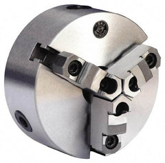 Gibraltar - 3 Jaws, 6" Diam, Self Centering Manual Lathe Chuck - D1-4 Mount Spindle, Reversible, 1.5748" Through Hole Diam, 0.0012" Axial Runout, 0.0012" Radial Runout, Cast Iron - Benchmark Tooling