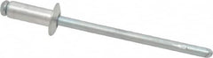 RivetKing - Size 43 Dome Head Aluminum Open End Blind Rivet - Steel Mandrel, 0.126" to 0.187" Grip, 1/4" Head Diam, 0.129" to 0.133" Hole Diam, 0.337" Length Under Head, 1/8" Body Diam - Benchmark Tooling