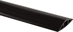 Hubbell Wiring Device-Kellems - 1 Channel, 5 Ft Long, 3/4" Max Compatible Cable Diam, Black PVC On Floor Cable Cover - 3-1/4" Overall Width x 27.9mm Overall Height, 30.7mm Channel Width x 3/4" Channel Height - Benchmark Tooling