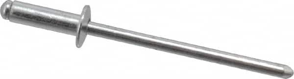 RivetKing - Size 44 Dome Head Aluminum Open End Blind Rivet - Aluminum Mandrel, 0.188" to 1/4" Grip, 1/4" Head Diam, 0.129" to 0.133" Hole Diam, 0.4" Length Under Head, 1/8" Body Diam - Benchmark Tooling