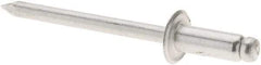 RivetKing - Size 54 Dome Head Aluminum Open End Blind Rivet - Aluminum Mandrel, 0.188" to 1/4" Grip, 0.312" Head Diam, 0.16" to 0.164" Hole Diam, 0.425" Length Under Head, 5/32" Body Diam - Benchmark Tooling