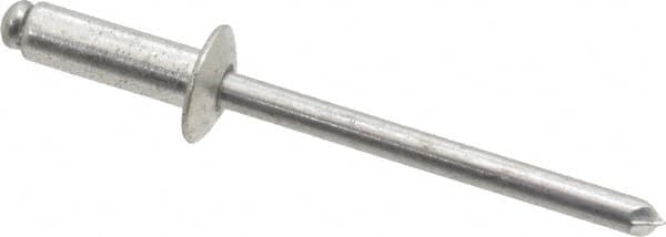 RivetKing - Size 66 Dome Head Aluminum Open End Blind Rivet - Aluminum Mandrel, 0.251" to 3/8" Grip, 3/8" Head Diam, 0.192" to 0.198" Hole Diam, 0.575" Length Under Head, 3/16" Body Diam - Benchmark Tooling